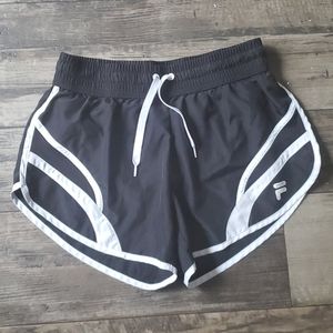 Fila Sport Athletic Running Shorts Black w/ White
